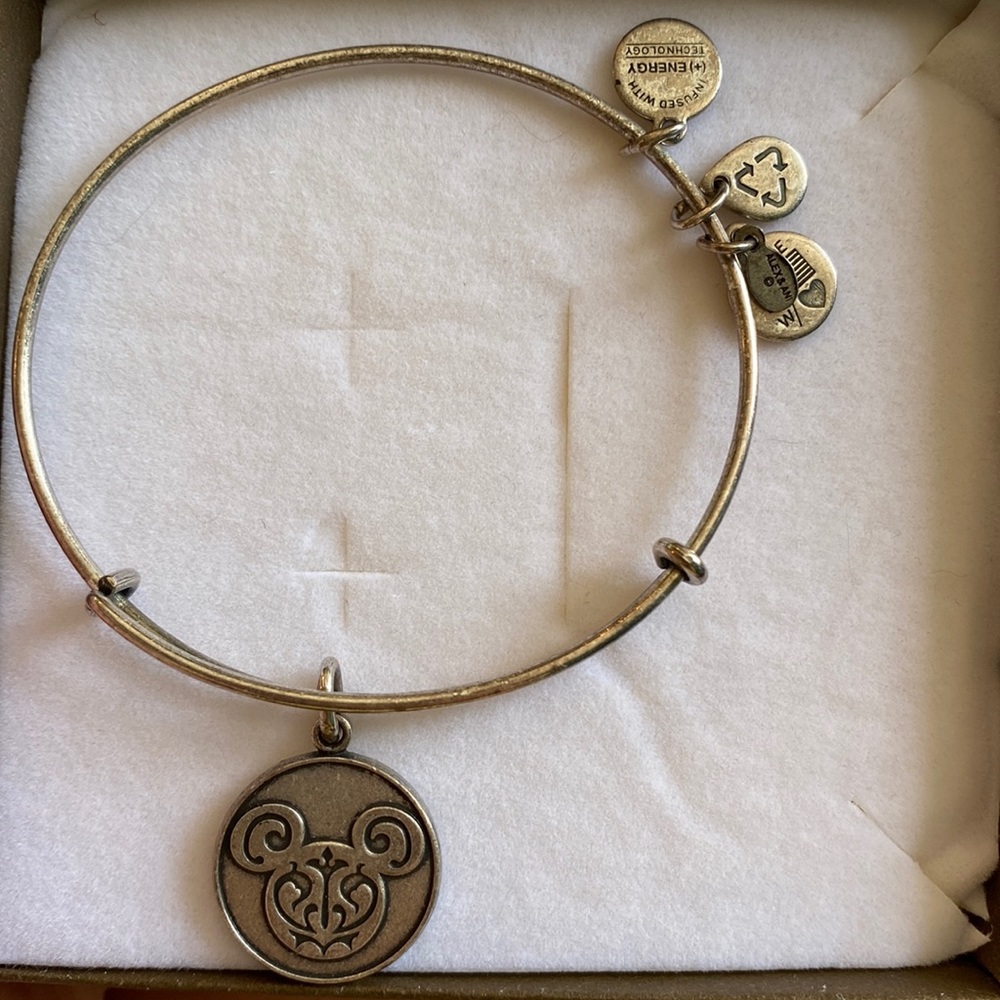 Disney Alex and Ani Sterling Silver Micky Mouse Head